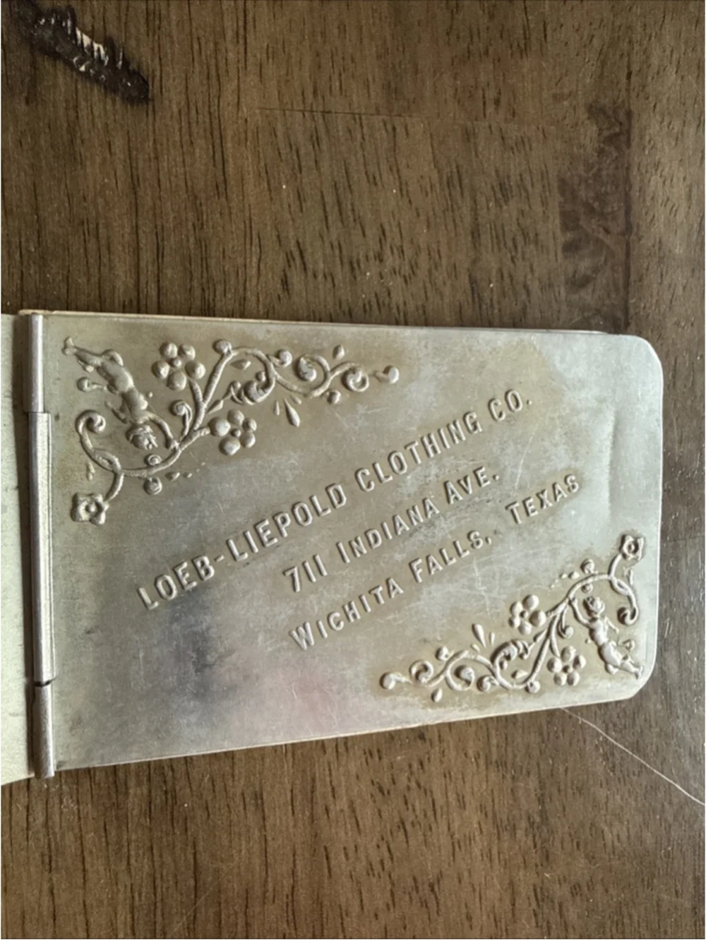 1909 Notebook/Pocket Holder Pat. April 25,1899 Engraved C.M Marks
